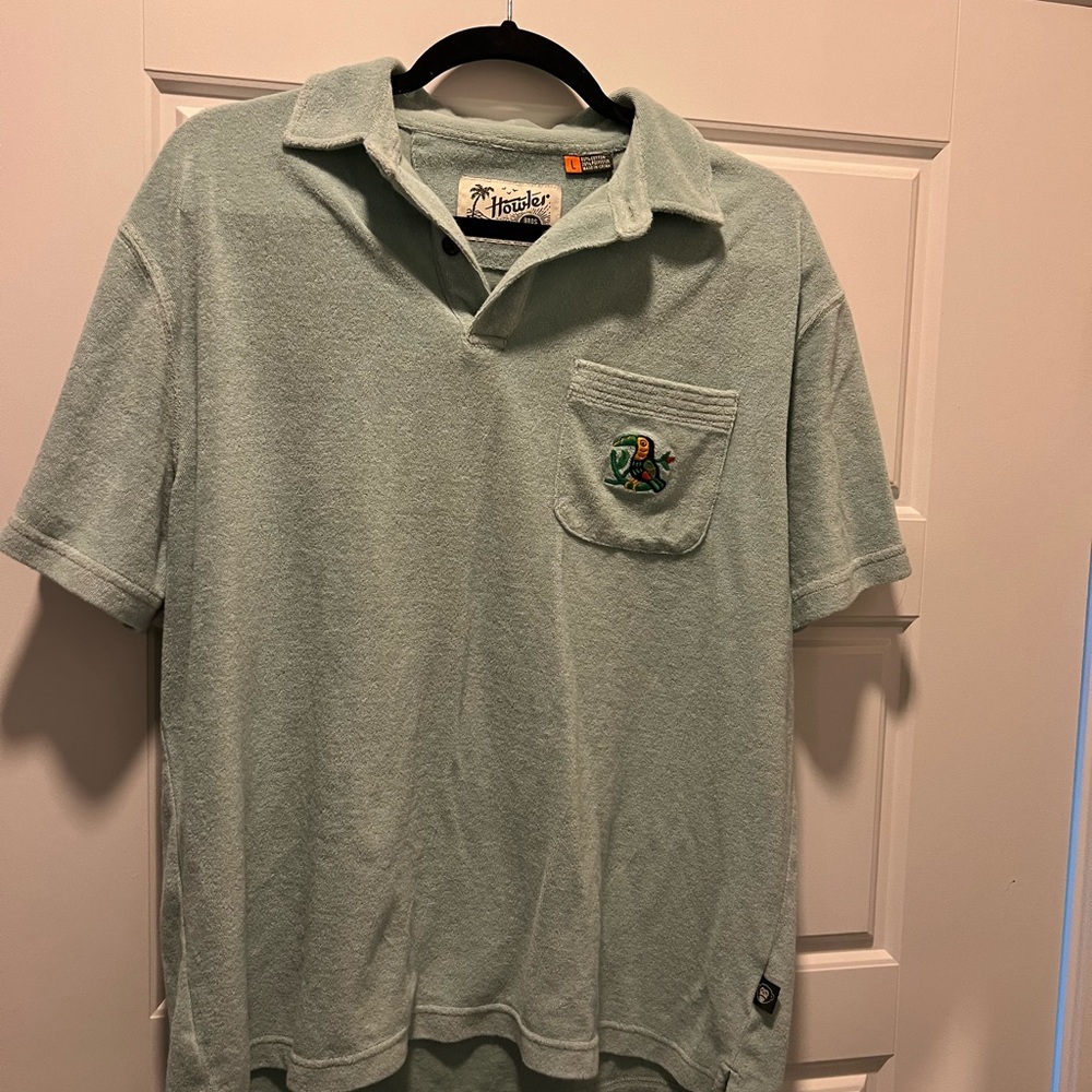 Howler Brothers Mint Polo Shirt